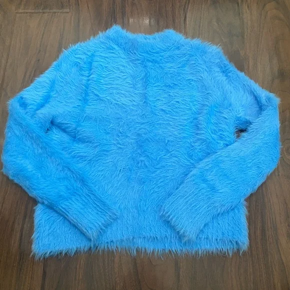 Future Collective fuzzy Y2K blue sweater - Picture 1 of 7